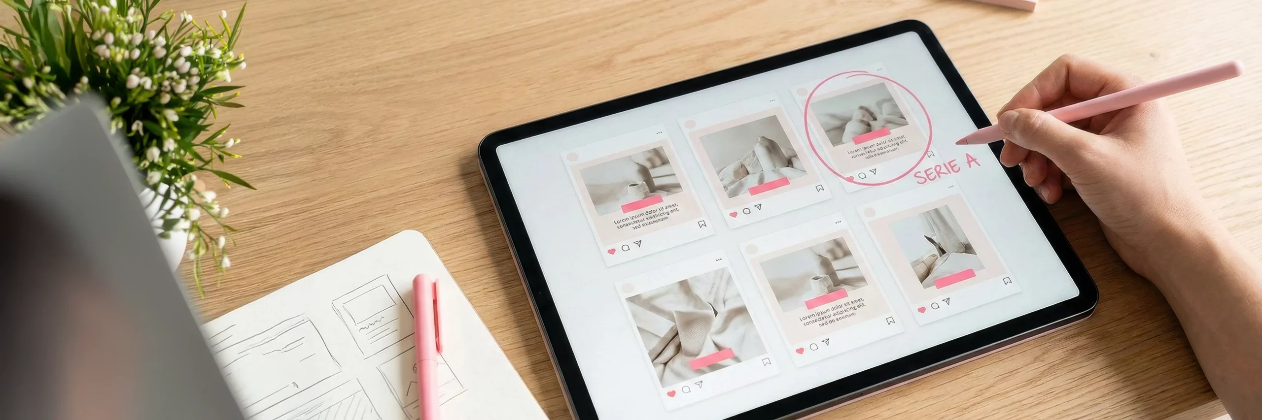 Social Media Templates als Serie zeigen ein konsistentes Content-Design-System für Branding.